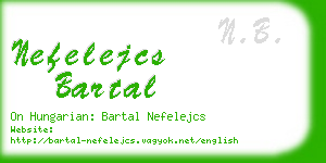 nefelejcs bartal business card